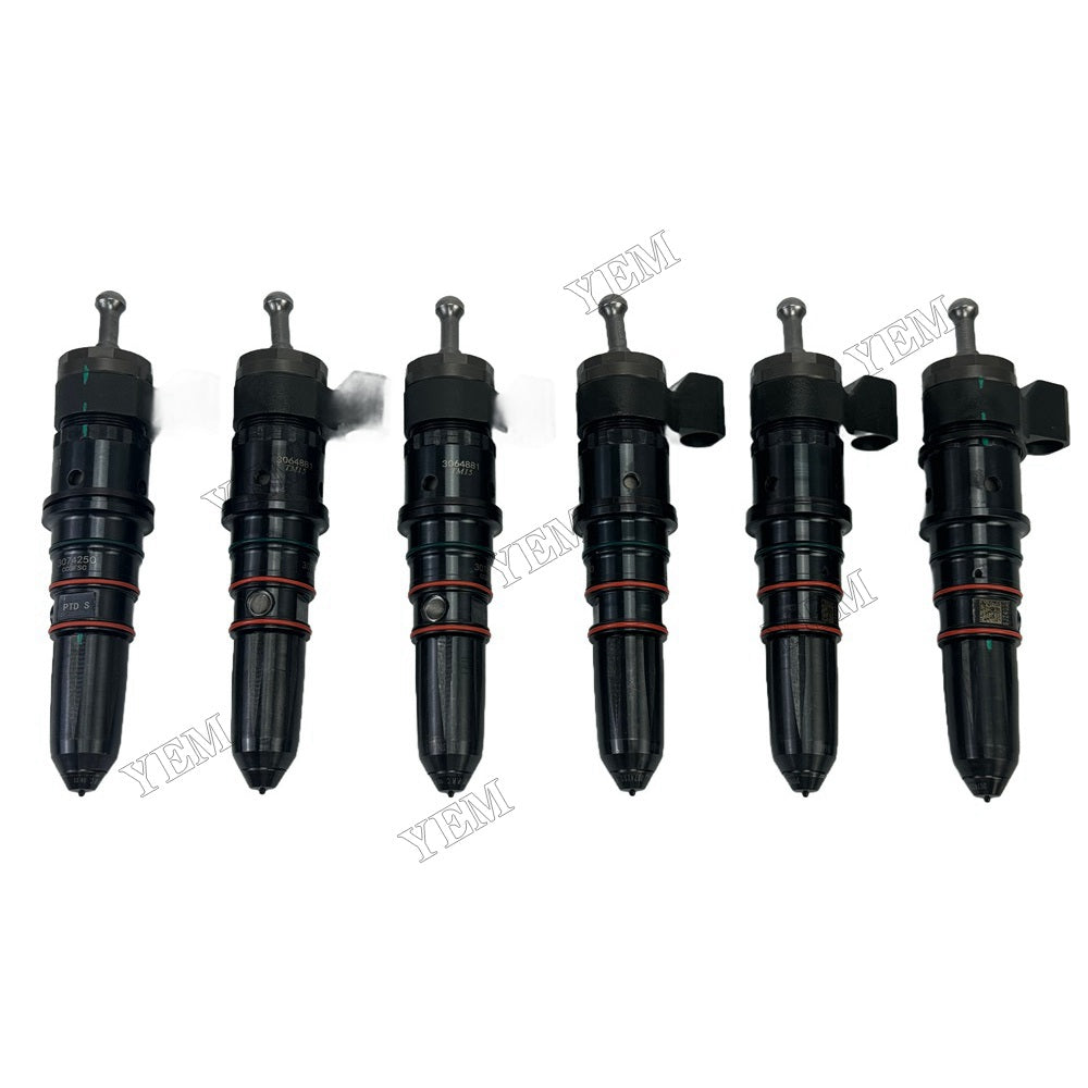 YEM Parts 6 PCS 3074250 Injector For Cummins 6LT8.9 Engine Diesel Engine Spare Parts For Cummins