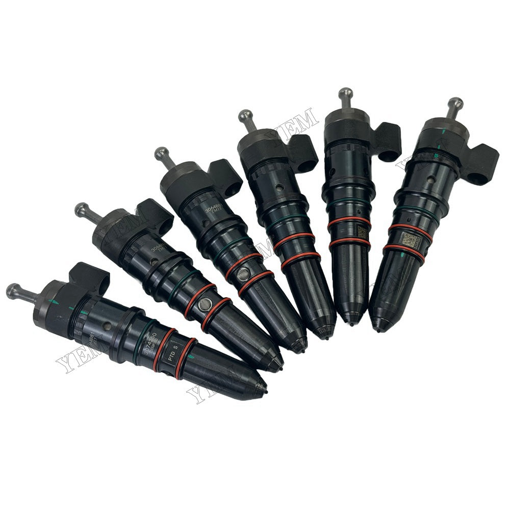 YEM Parts 6 PCS 3074250 Injector For Cummins 6LT8.9 Engine Diesel Engine Spare Parts For Cummins