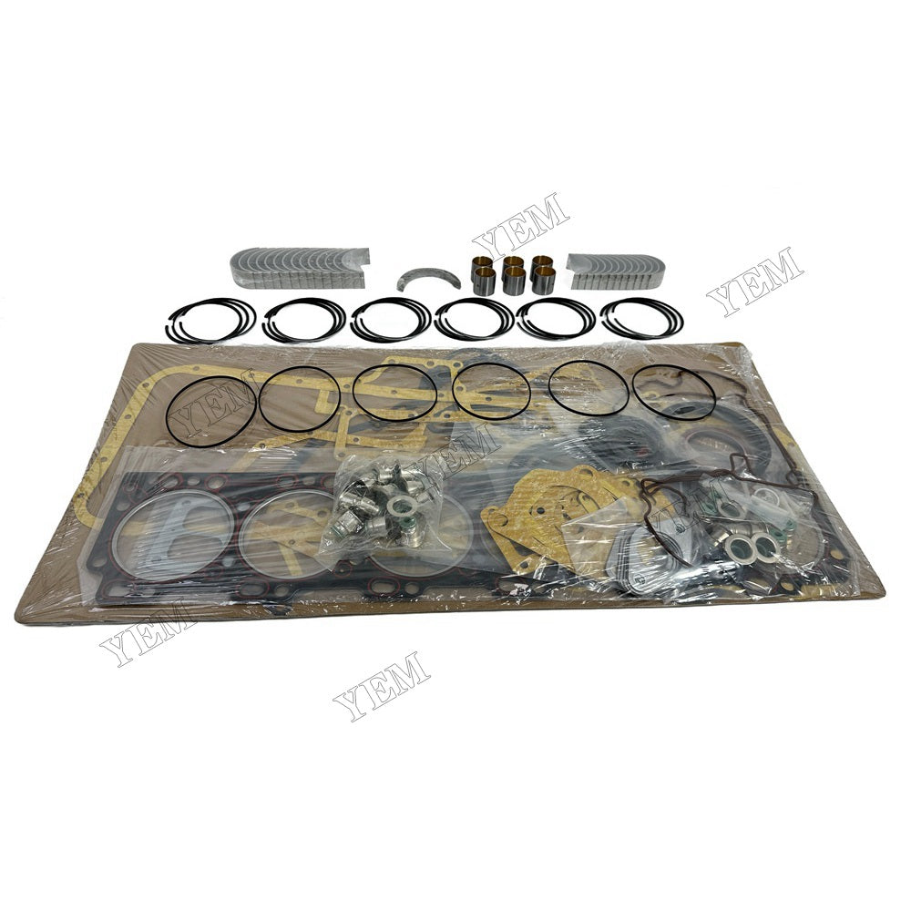YEM Parts 6 PCS Piston Ring Overhaul Kit with Thrust Washers For Cummins QSL9.3 Engine For Cummins