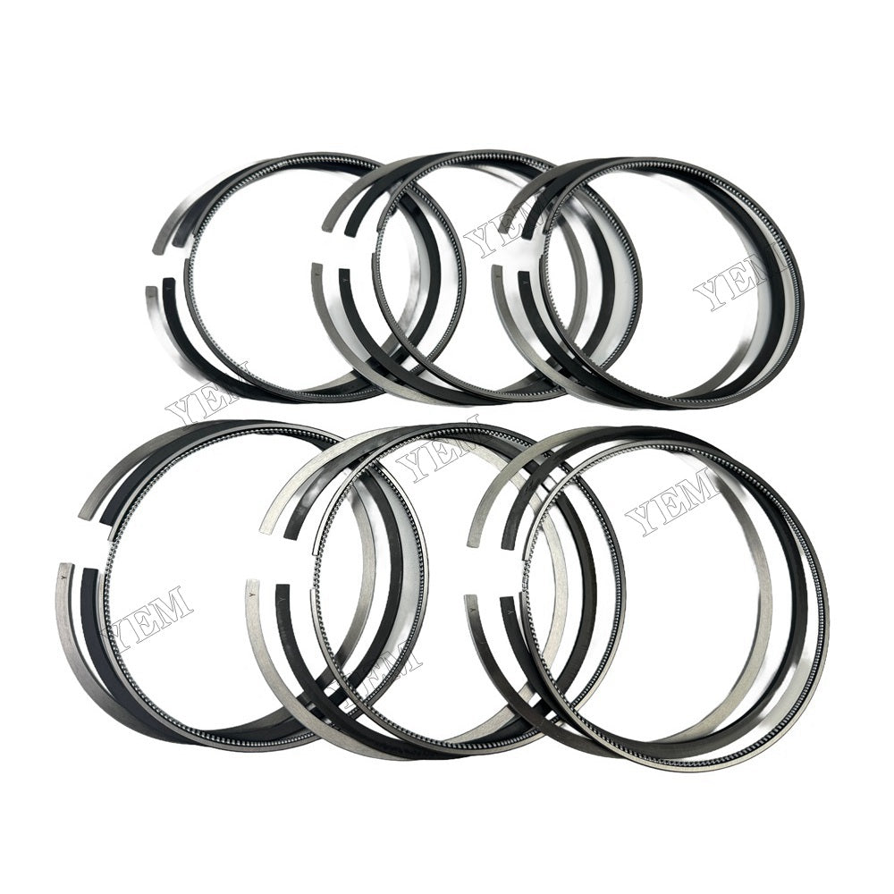 YEM Parts 6 PCS Piston Rings Set For Doosan DV11 Engine DX 520 LC excavator