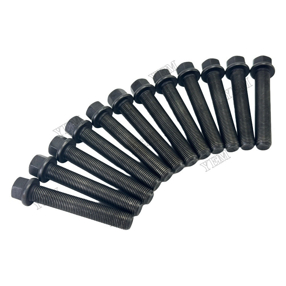 YEM Parts 12 PC Connecting Rod Screw For Volvo D6D Engine Wheeled Excavator For Volvo