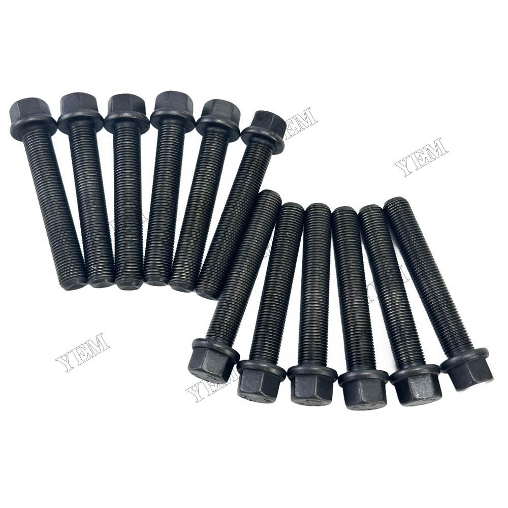 YEM Parts 12 PC Connecting Rod Screw For Volvo D6D Engine Wheeled Excavator For Volvo
