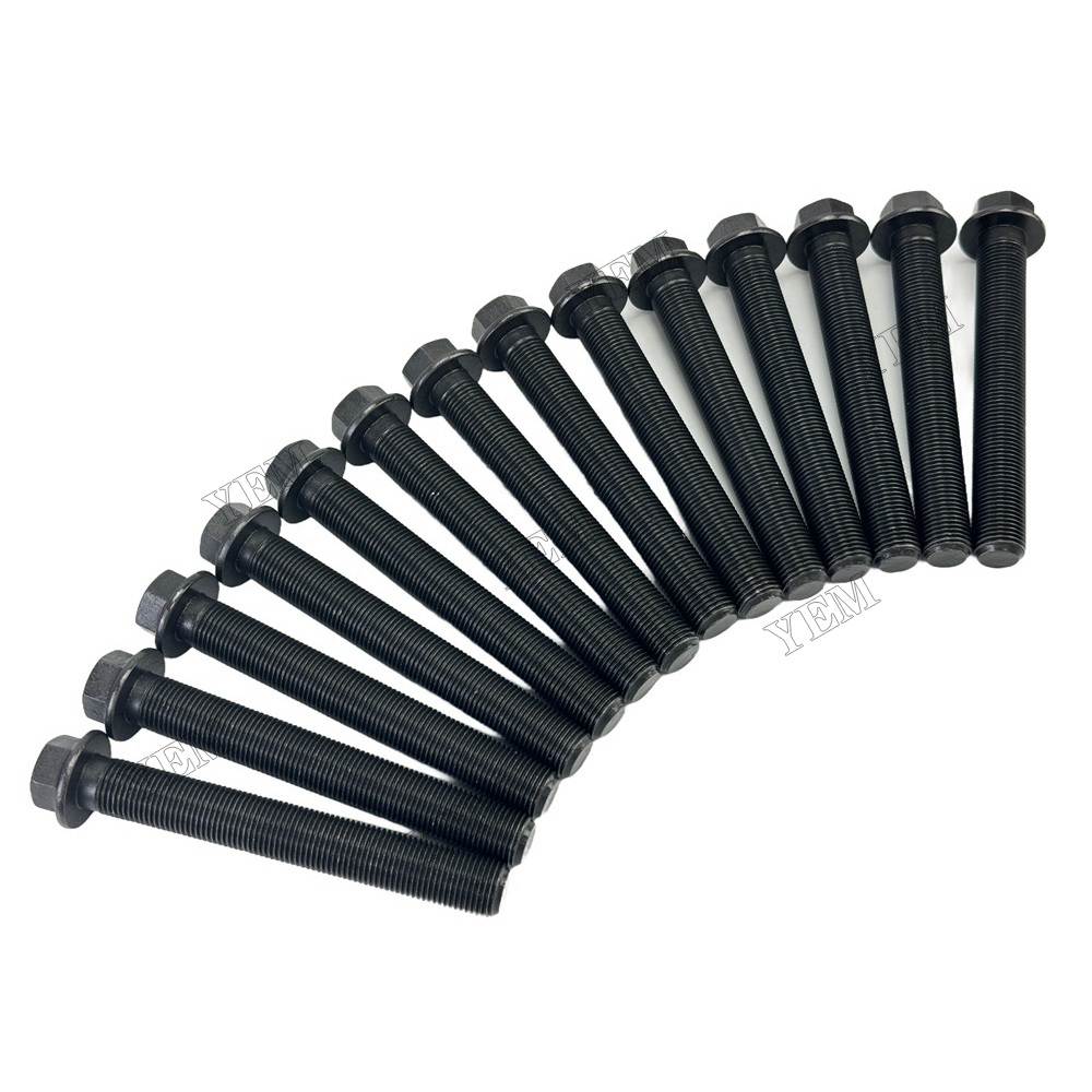 YEM Parts 14 PC 276-8134 3218A017 Cylinder Head Bolt Set For Caterpillar C6.6 Engine