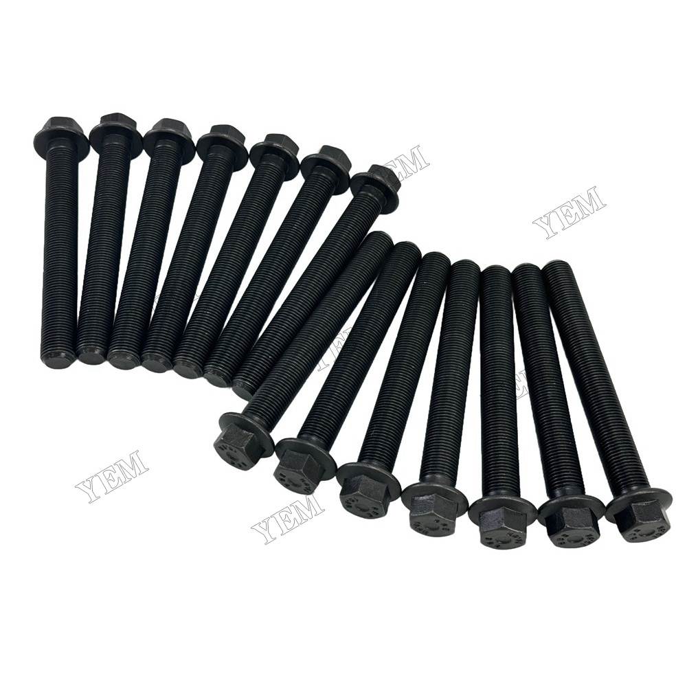 YEM Parts 14 PC T407440 Cylinder Head Bolt Set For Caterpillar C7.1 Engine M322 excavator