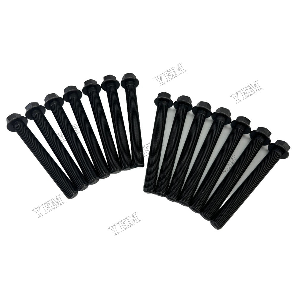 YEM Parts 14 PC T407440 Cylinder Head Bolt Set For Caterpillar C7.1 Engine M322 excavator For Caterpillar