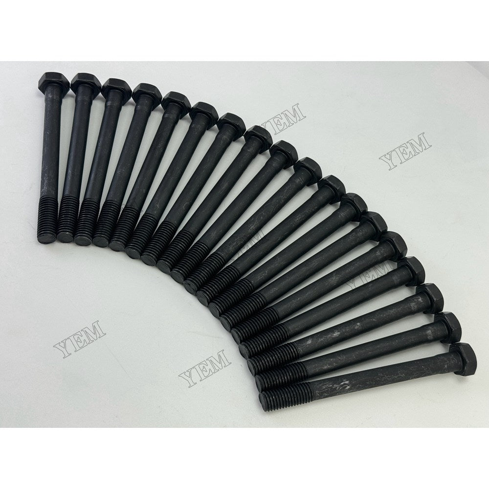 YEM Parts 18 pcs Cylinder Head Bolt for Mitsubishi S4K Engine For Mitsubishi