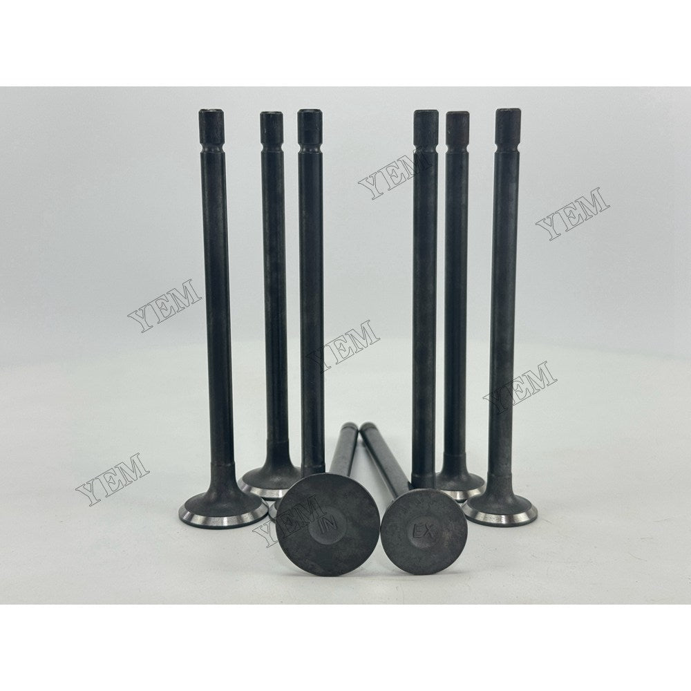 YEM Parts 4 pcs Intake and Exhaust Valve for Isuzu 4FE1 Engine