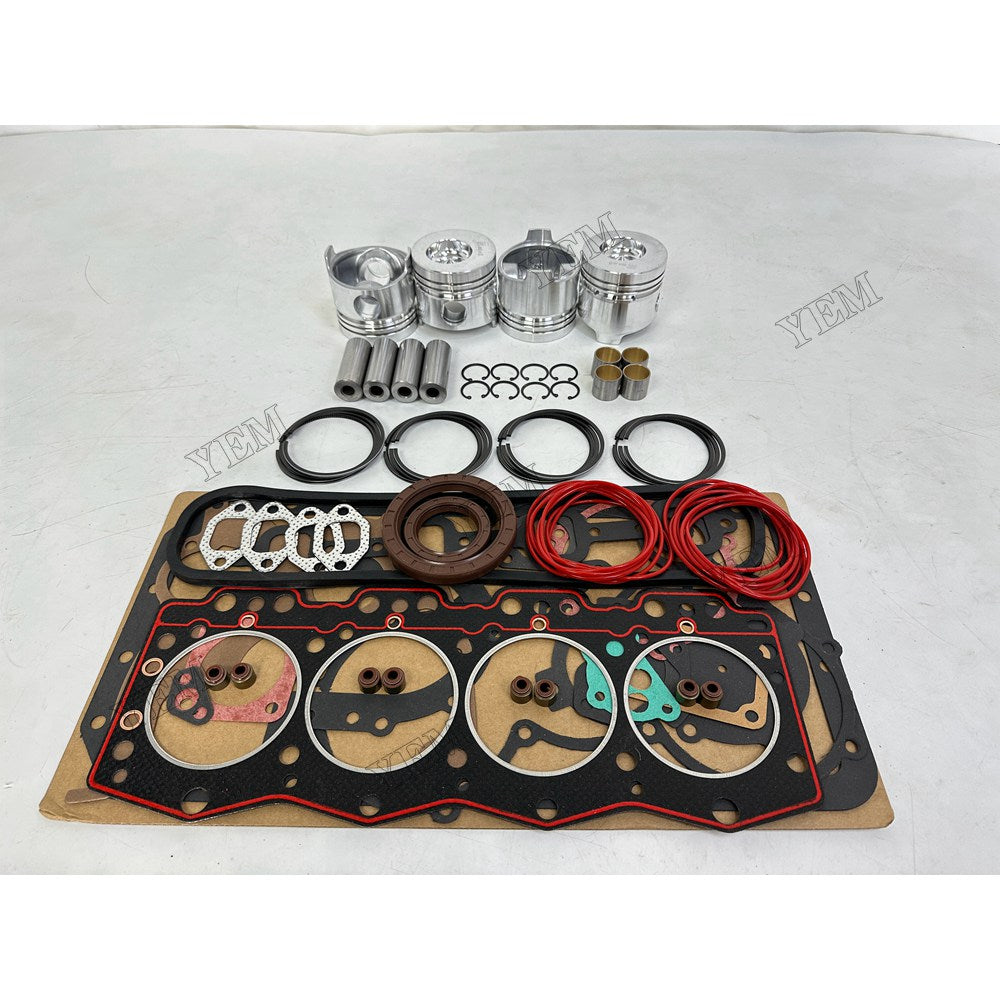 YEM Parts 4 pcs Piston & Ring Set with Overhaul Kit for YUNNEI YN25GBZ Engine For Yunnei Power