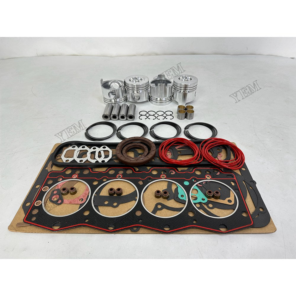 YEM Parts 4 pcs Piston & Ring Set with Overhaul Kit for YUNNEI YN25GBZ Engine For Yunnei Power