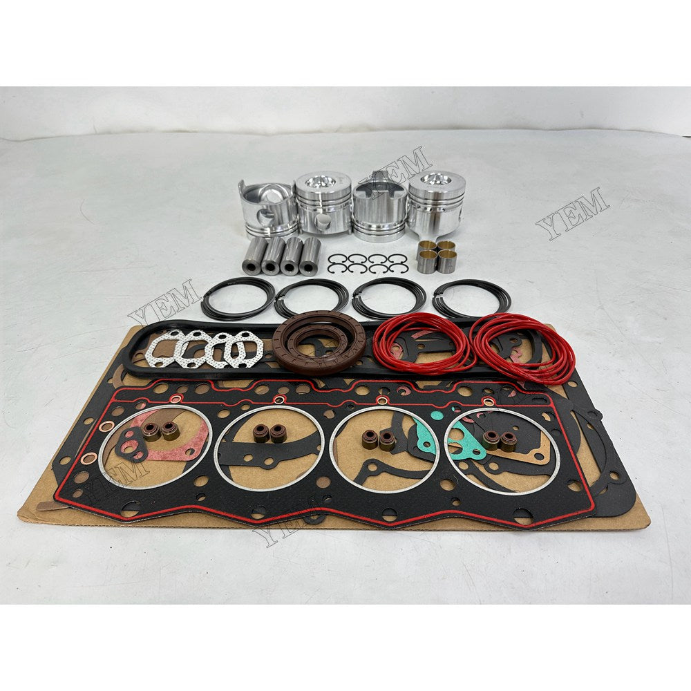 YEM Parts 4 pcs Piston & Ring Set with Overhaul Kit for YUNNEI YN25GBZ Engine For Yunnei Power