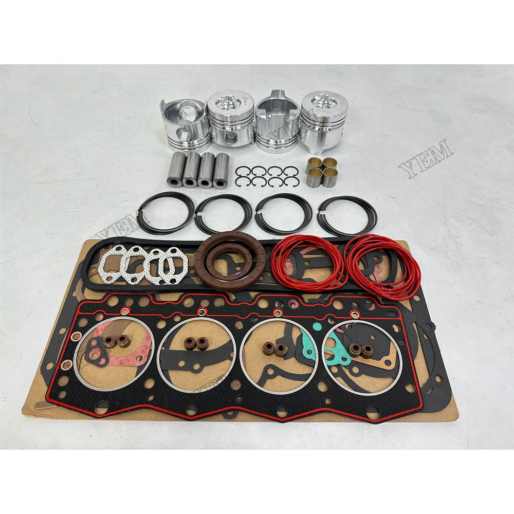 YEM Parts 4 pcs Piston & Ring Set with Overhaul Kit for YUNNEI YN25GBZ Engine For Yunnei Power