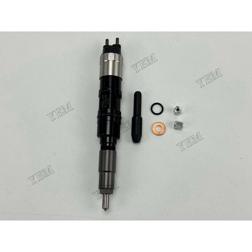 YEM Parts 6 pcs Injector Assembly 095000-6490 RE529118 for John Deere 6068 Engine