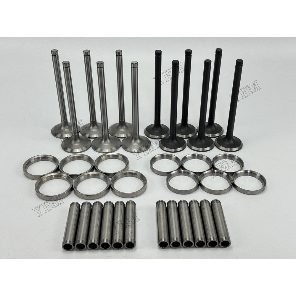 YEM Parts 6 pcs Valve Kit 13711-1012 11131-1260 for Hino EK100 Engine For Hino