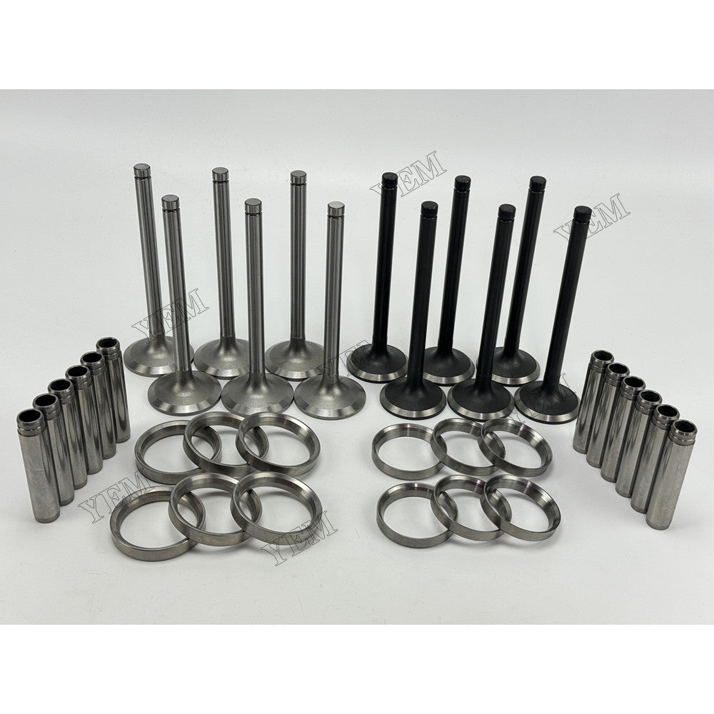 YEM Parts 6 pcs Valve Kit 13711-1012 11131-1260 for Hino EK100 Engine For Hino