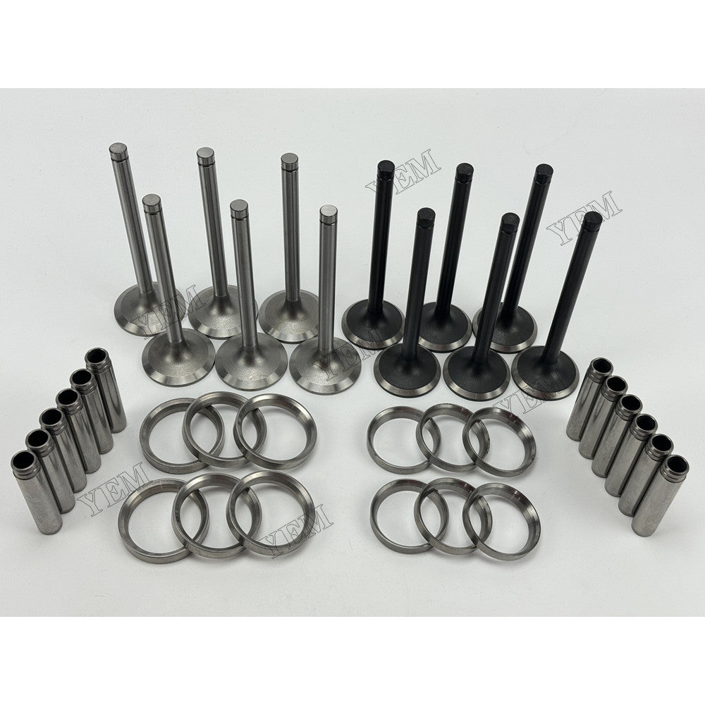 YEM Parts 6 pcs Valve Kit 13711-1012 11131-1260 for Hino EK100 Engine For Hino