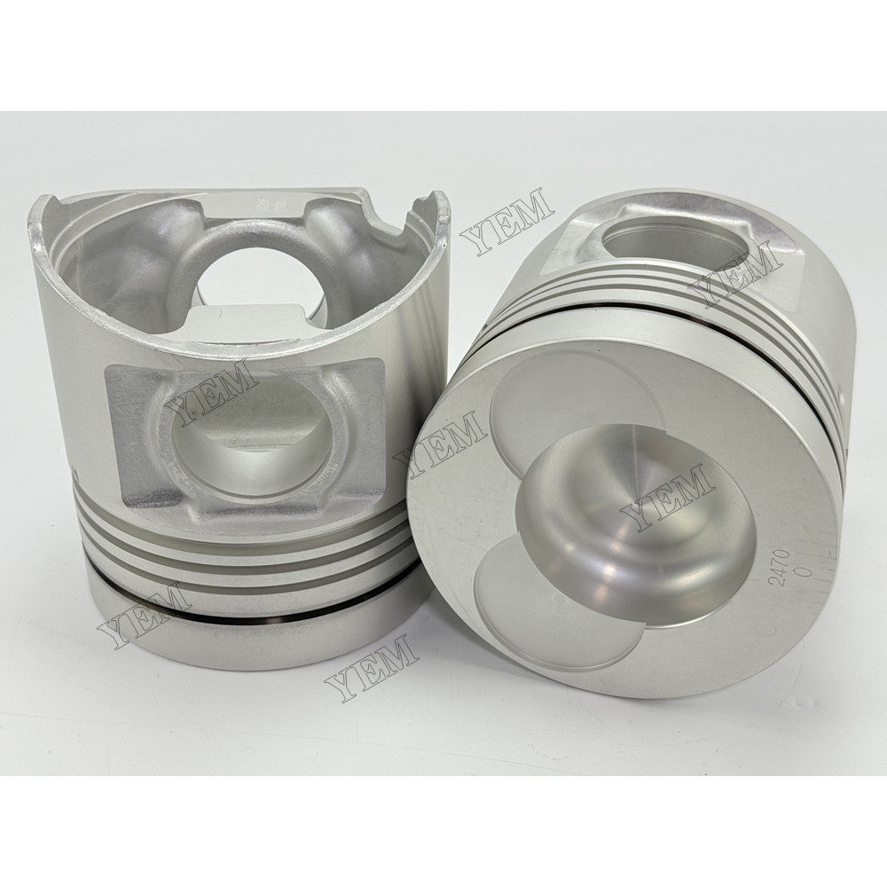 YEM Parts 8 pcs Piston with Pin Circlips STD 13216-2100 13216-2470 for Hino K13D Engine For Hino