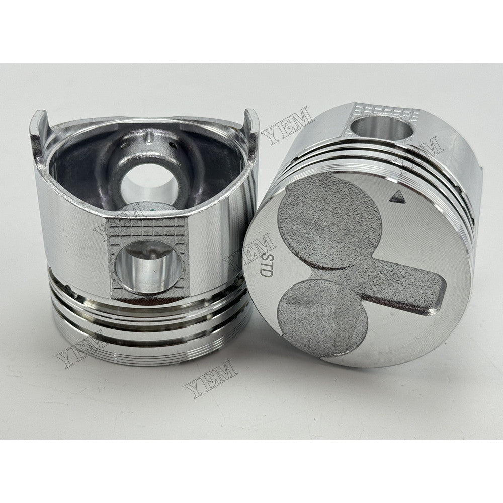YEM Parts 2 pcs Piston with Pin and Circlips STD for Mitsubishi L2A Engine For Mitsubishi