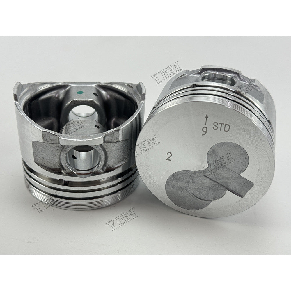 YEM Parts 3 pcs Piston with Pin and Circlips STD for Yanmar 3TNE72 Engine For Yanmar
