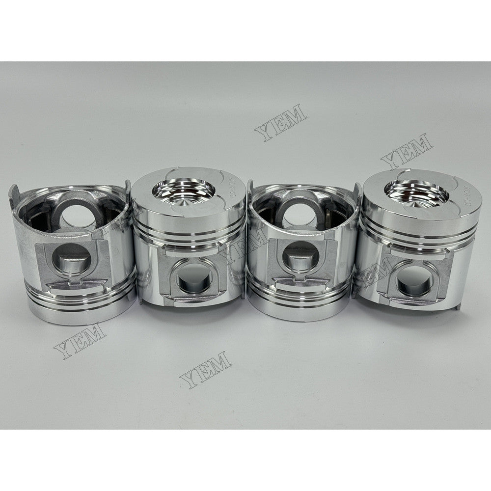 YEM Parts 4 pcs Piston with Pin and Circlips STD 6202-33-2150 for Komatsu 4D95 Engine For Komatsu