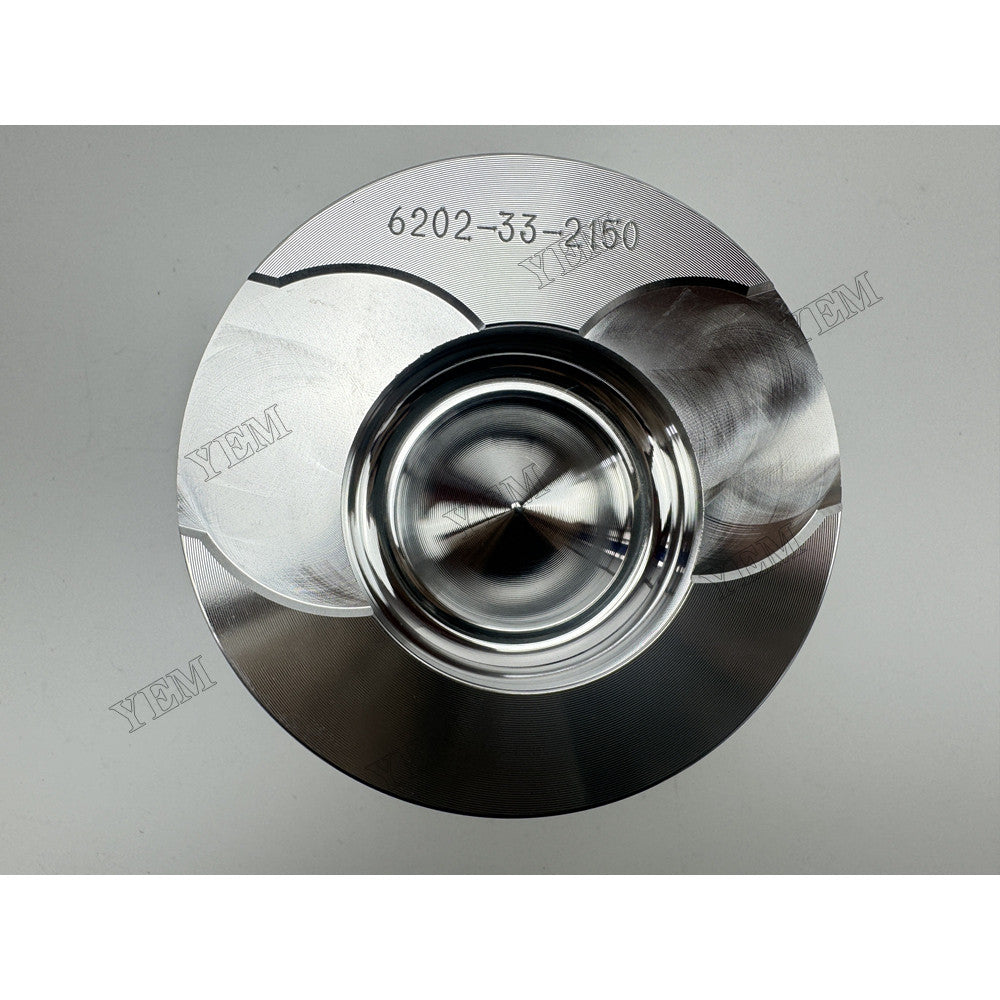 YEM Parts 4 pcs Piston with Pin and Circlips STD 6202-33-2150 for Komatsu 4D95 Engine For Komatsu