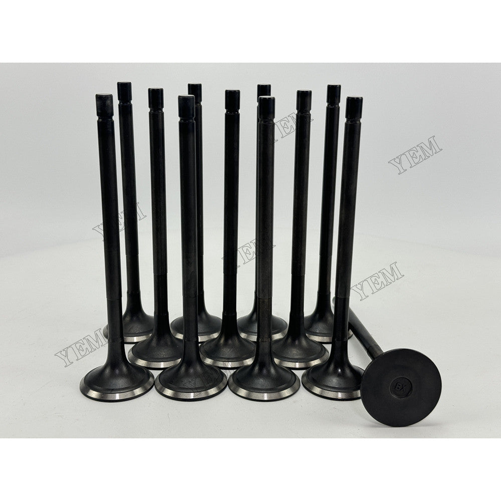 YEM Parts 12 pcs Exhaust Valve 6150-42-4210 for Komatsu SAA6D125E-3 Engine