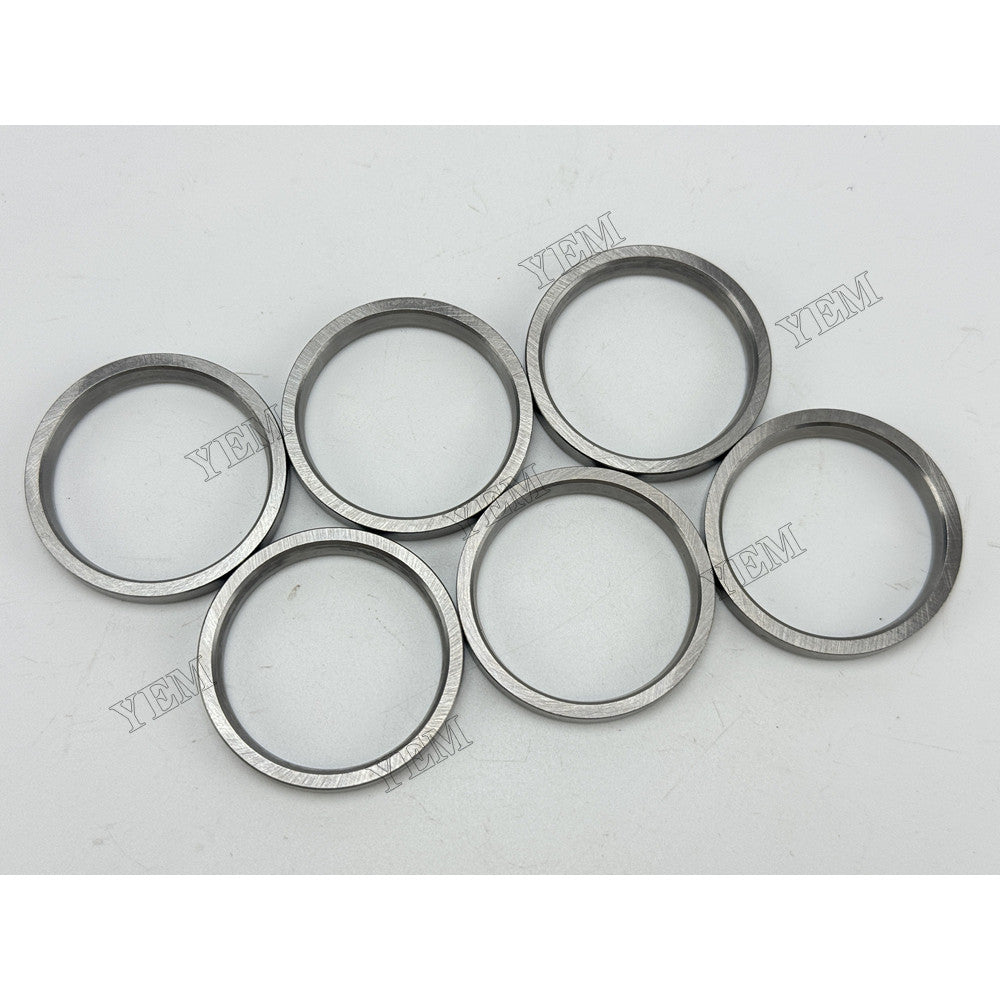 YEM Parts 6 pcs Exhaust Valve Seat 3968074 for Cummins 6CT Engine For Cummins