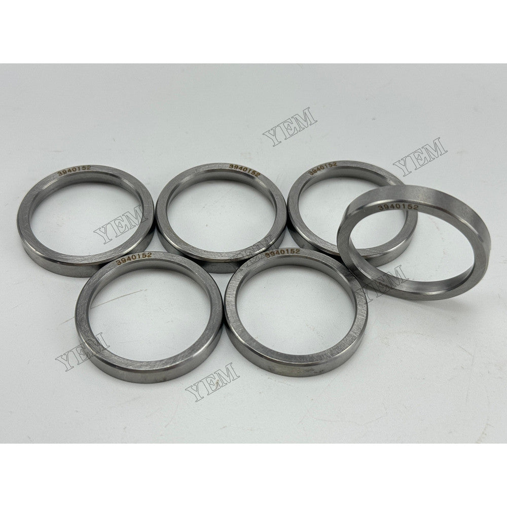 YEM Parts 6 pcs Intake Valve Seat 3940152 for Cummins 6CT Engine