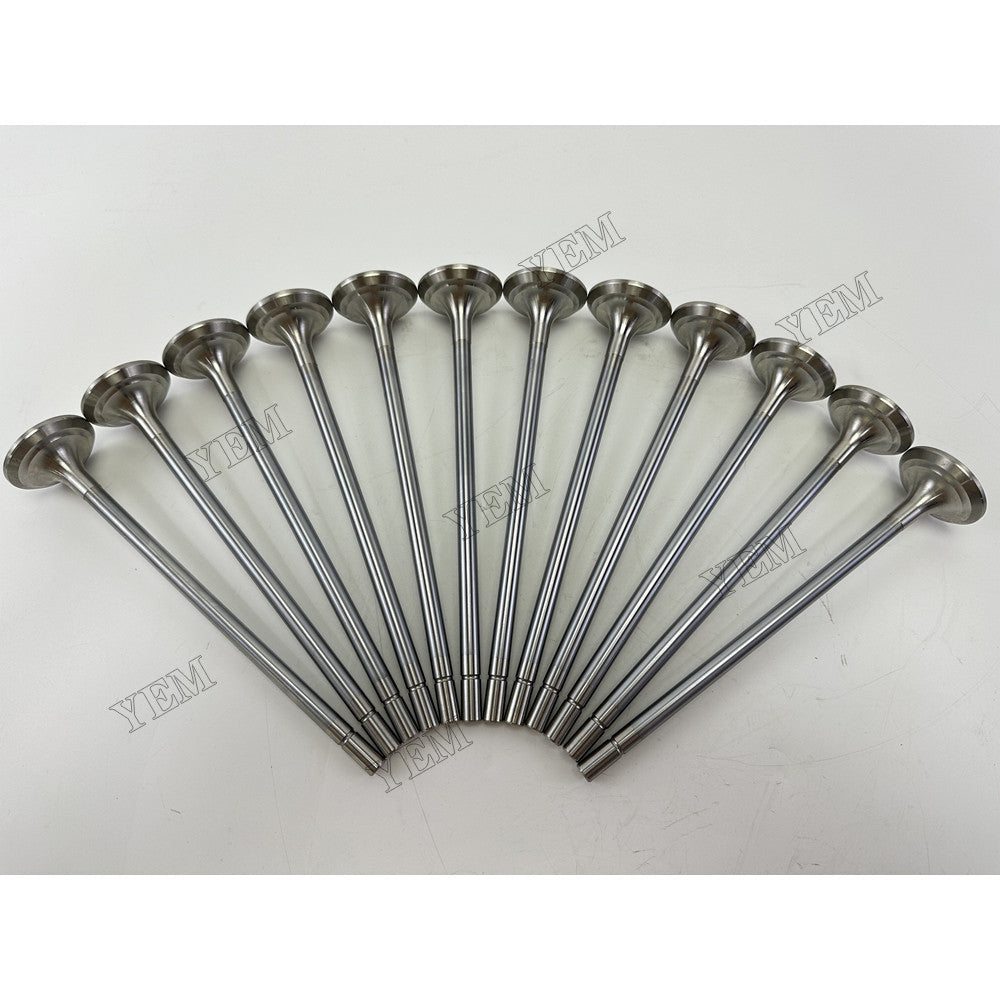 YEM Parts 12 pcs Exhaust Valve 4101454 for Cummins ISX450 Engine For Cummins