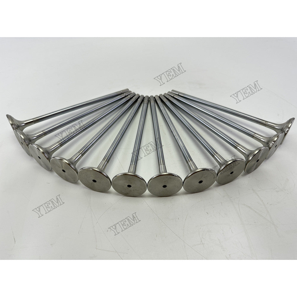 YEM Parts 12 pcs Exhaust Valve 4101454 for Cummins ISX450 Engine For Cummins