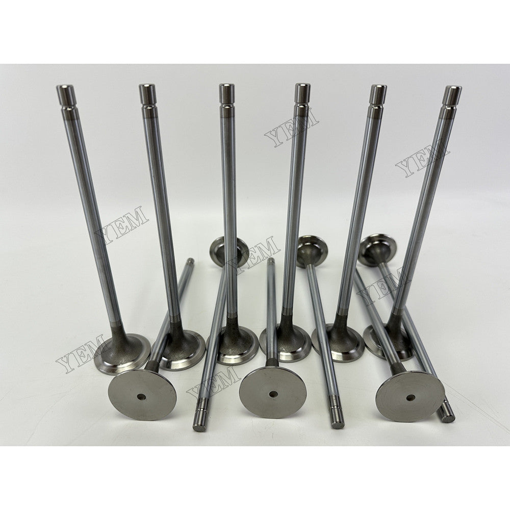 YEM Parts 12 pcs Intake Valve 4965868 for Cummins ISX450 Engine For Cummins
