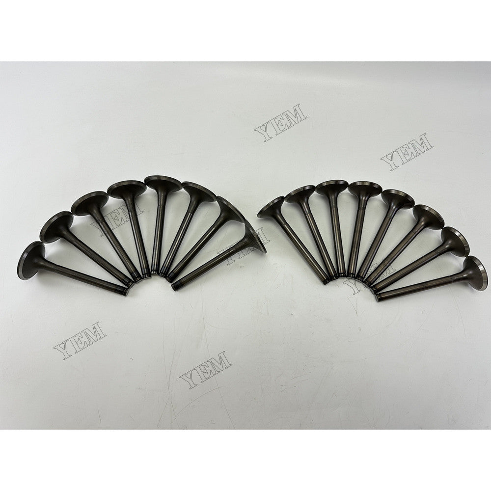 YEM Parts 16 pcs Intake Valve for Doosan D2848 Engine Engine Spare Parts For Doosan