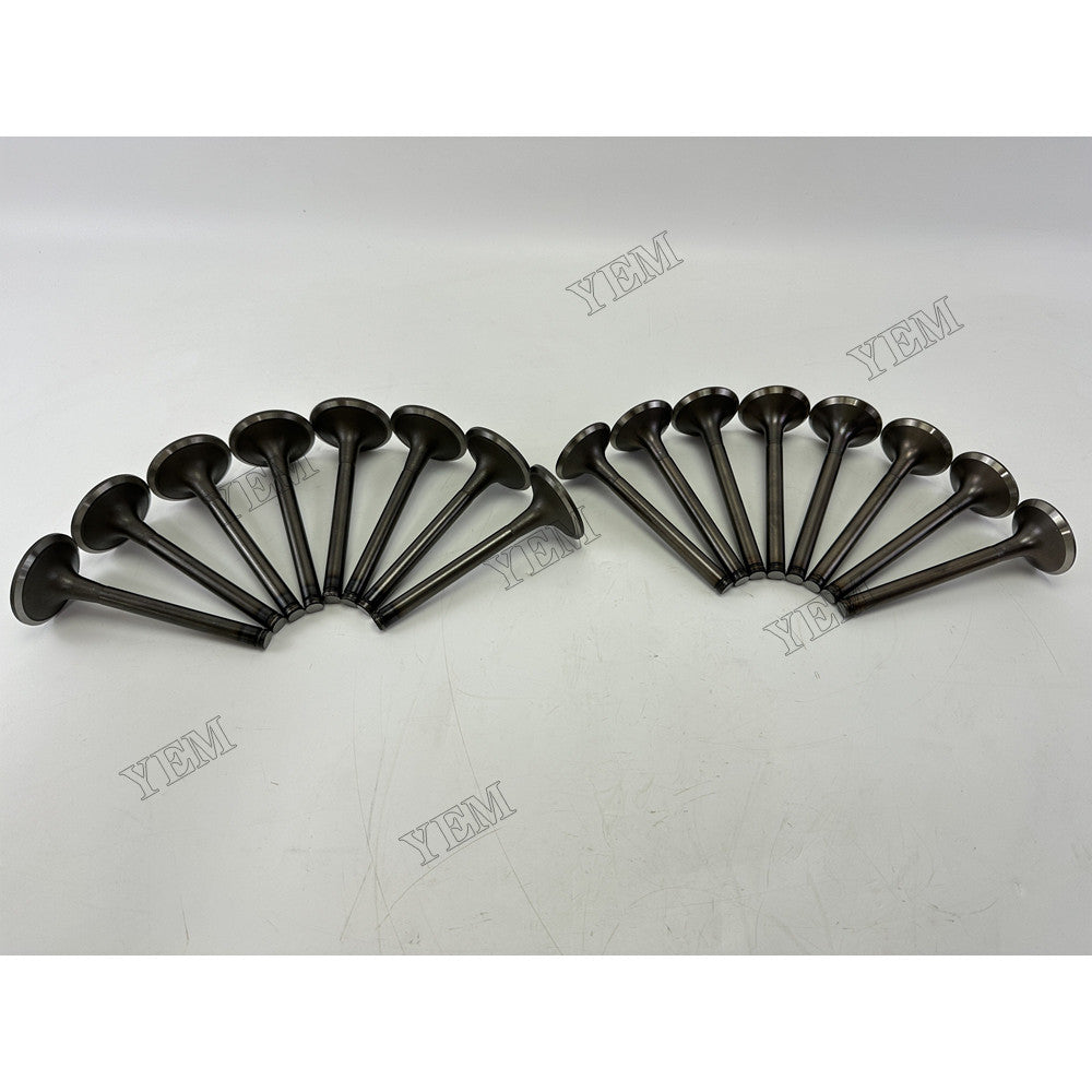 YEM Parts 16 pcs Intake Valve for Doosan DP158LD Engine Engine Spare Parts For Doosan