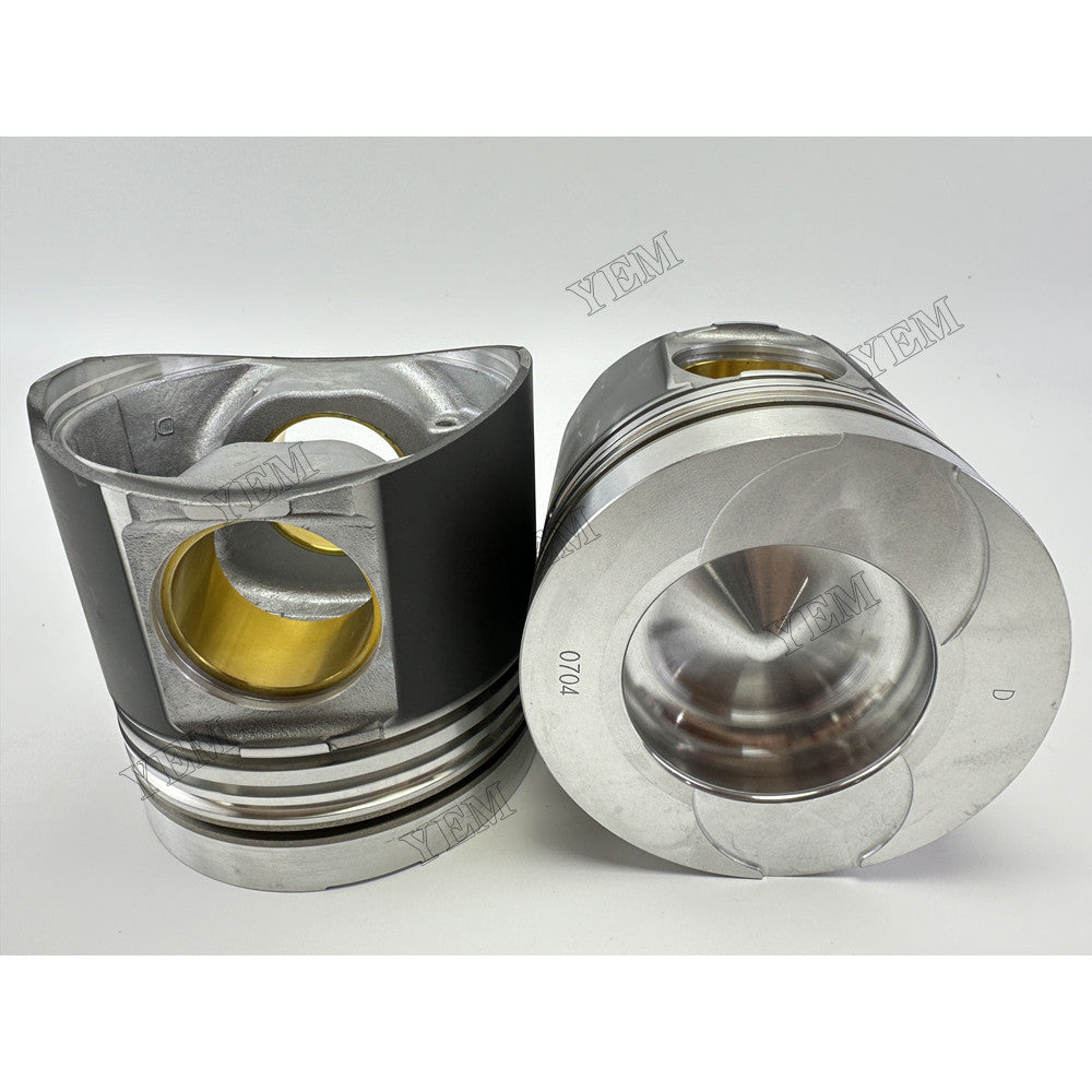 YEM Parts 8 pcs Piston with Pin and Circlips STD for Doosan DP158LD Engine For Doosan