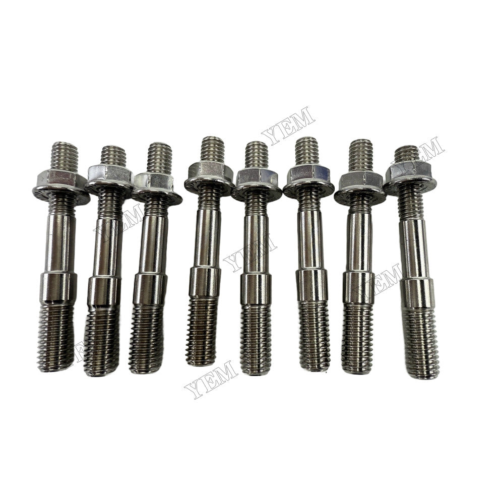 YEM Parts 8 pcs Exhaust Manifold Screw for Deutz BF4M2012C Engine For Deutz