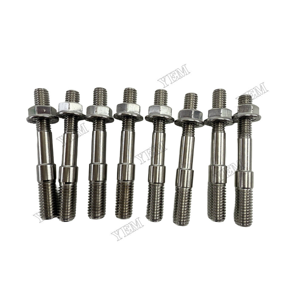 YEM Parts 8 pcs Exhaust Manifold Screw for Volvo D4D Engine Engine Spare Parts