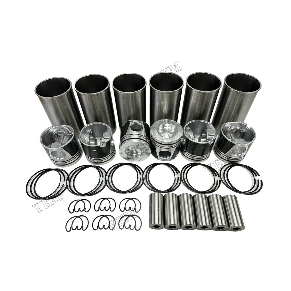 YEM Parts 6 pcs Cylinder Liner Kit for Weichai WD10G178B Engine For Weichai
