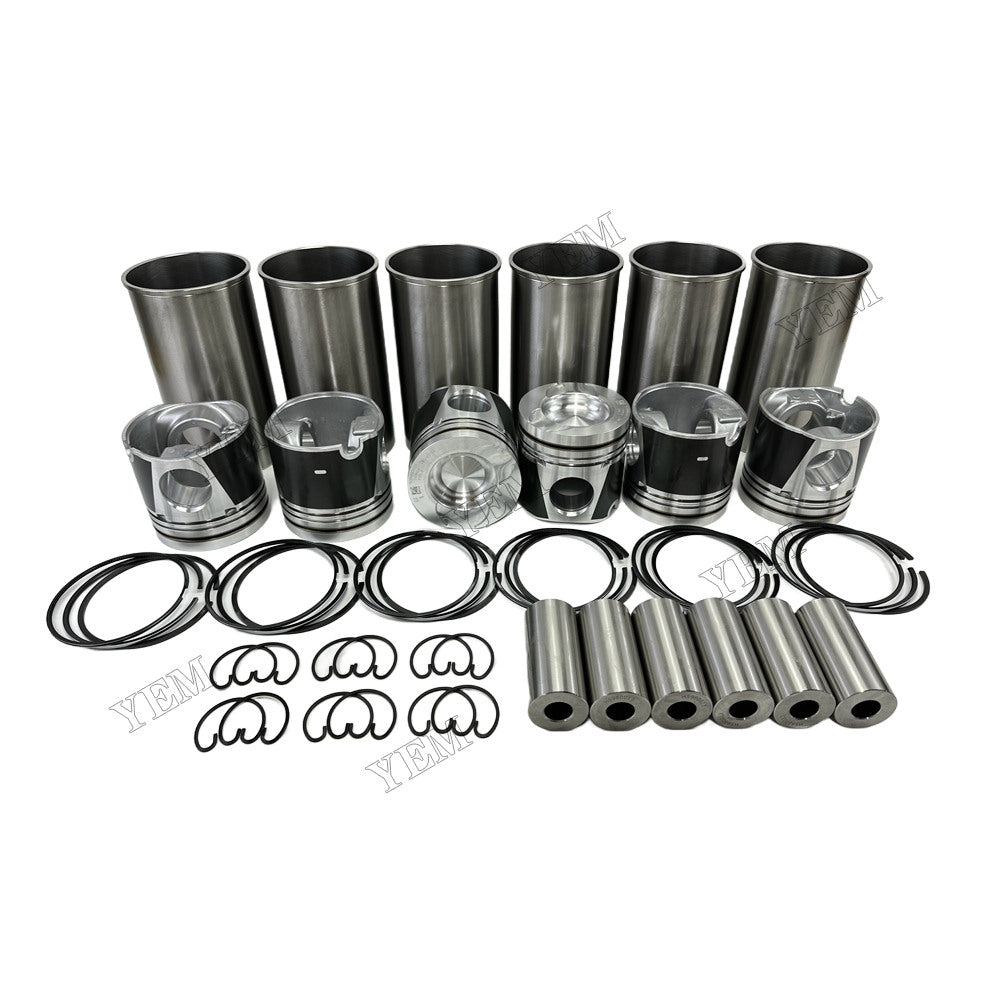 YEM Parts 6 pcs Cylinder Liner Kit for Weichai WD10G178B Engine For Weichai