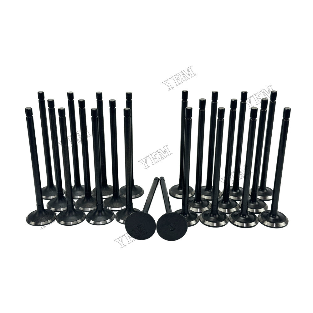 YEM Parts 6 pcs Intake and Exhaust Valve for Nissan FE6T Engine
