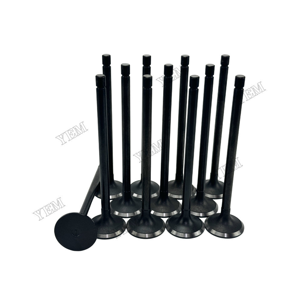 YEM Parts 6 pcs Intake and Exhaust Valve for Nissan FE6T Engine For Nissan