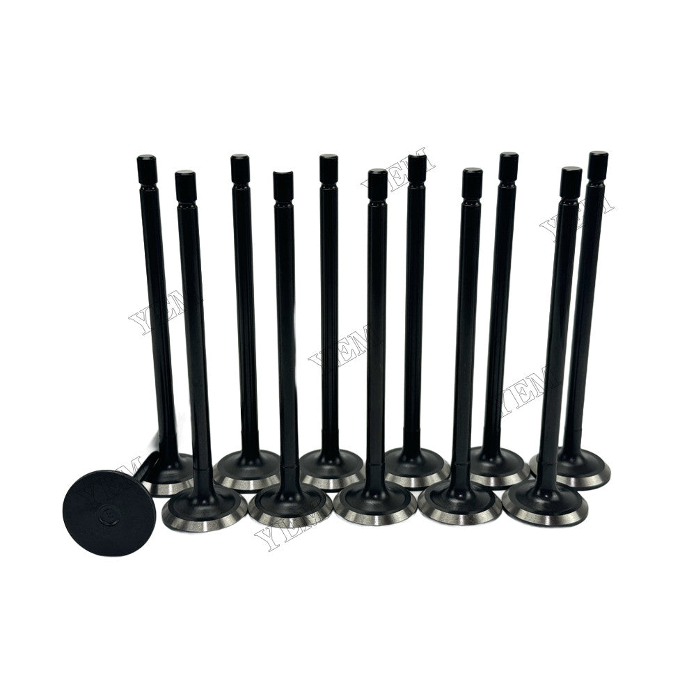 YEM Parts 6 pcs Intake and Exhaust Valve for Nissan FE6T Engine For Nissan
