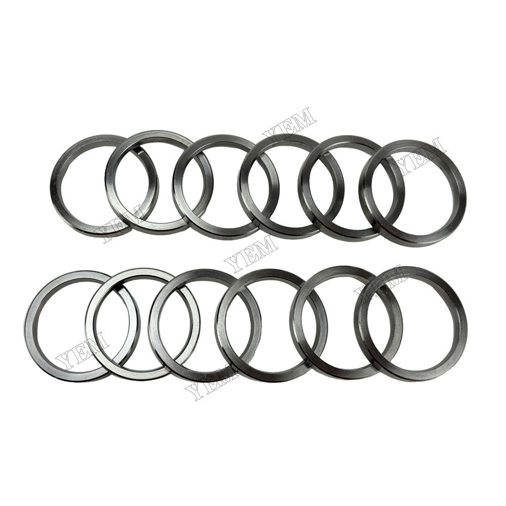 YEM Parts 12 pcs Exhaust Valve Seat 35C01-02501 for Mitsubishi S6R Engine