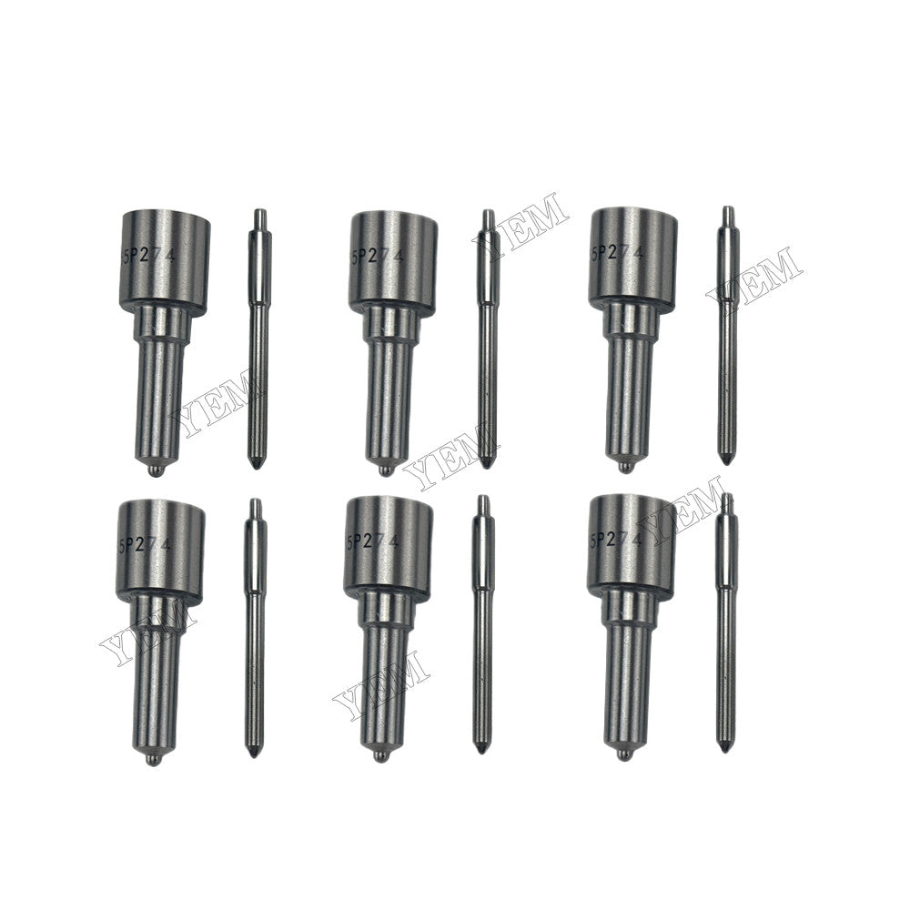 YEM Parts 6 pcs Injection Nozzle DLLA155P274 0433171206 for Cummins 6BT Engine For Cummins