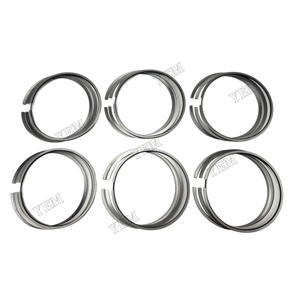 YEM Parts 6 pcs Piston Rings Set STD for Caterpillar C10 Engine For Caterpillar