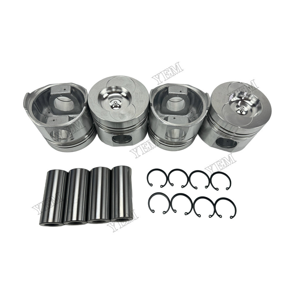 YEM Parts 4 pcs Piston with Pin and Circlips STD for YUNNEI YN33GBZ Engine