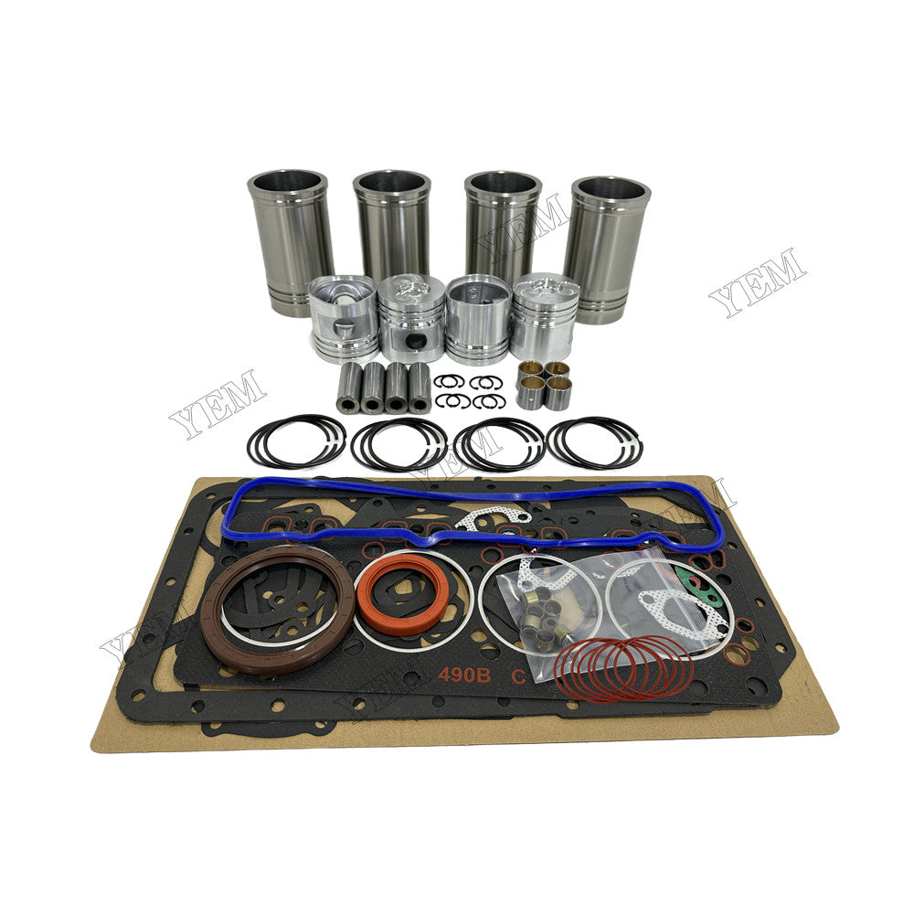 YEM Parts 4 pcs Overhaul Kit With Gasket Set for Xinchai A490BPG Engine