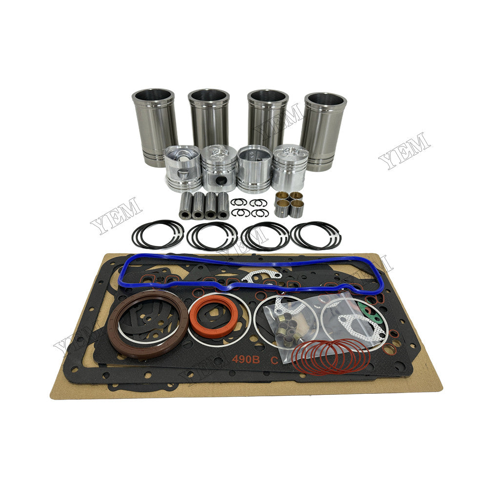 YEM Parts 4 pcs Overhaul Kit With Gasket Set for Xinchai A490BPG Engine For Xinchai