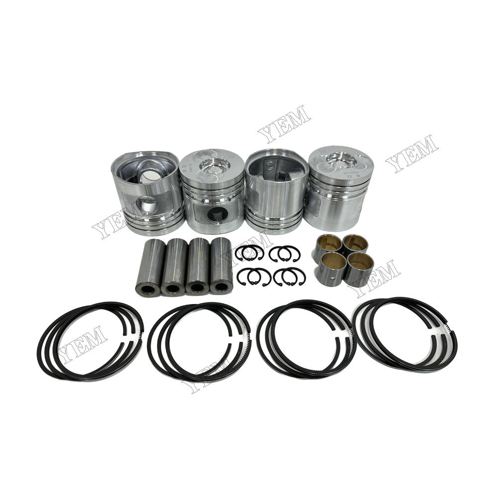 YEM Parts 4 pcs Piston With Rings Kit STD for Xinchai A490BPG Engine For Xinchai