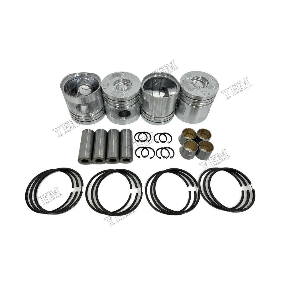 YEM Parts 4 pcs Piston With Rings Kit STD for Xinchai A490BPG Engine For Xinchai