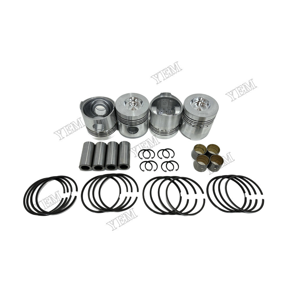 YEM Parts 4 pcs Piston With Rings Kit STD for Weichai ZH4100D Engine