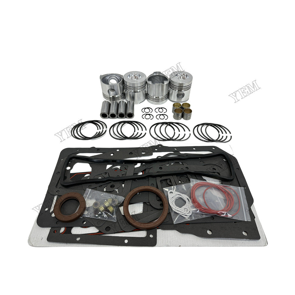YEM Parts 4 pcs Piston & Ring Set with Overhaul Kit for Weichai ZH4100D Engine For Weichai